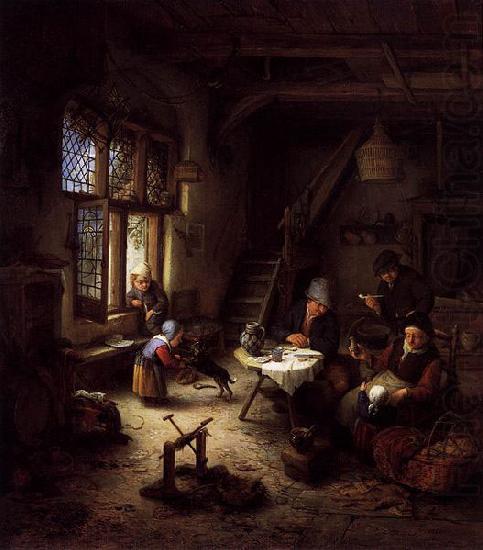 Adriaen van ostade Peasant Family in a Cottage Interior china oil painting image